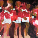 Gemaltes Bild mit dem Arbeitstitel "Johannisberries" von Heike Stommel