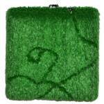 2018, Stoff, Kleber, Keilrahmen und Modellfigürchen, ca. 19 x 19 cm Bild mit dem Titel "Rosi & Adora" von Heike Stommel