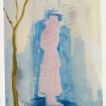 Gemaltes Bild mit dem Titel "The horse runs free – Bare Tree" von Heike Stommel