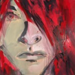 2021, Acryl auf Leinwand, 60 x 60 cm Gemaltes Bild mit dem Titel "Red haired woman" von Heike Stommel