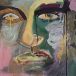 2021, Acryl auf Leinwand, 60 x 60 cm Gemaltes Bild mit dem Titel "Ein-blick" von Heike Stommel