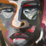 2021, Acryl auf Leinwand, 60 x 60 cm Gemaltes Bild mit dem Titel "Angst" von Heike Stommel