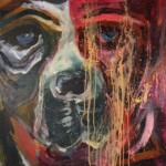 2021, Acryl auf Leinwand, 60 x 60 cm Gemaltes Bild mit dem Titel "Just staying" von Heike Stommel