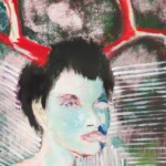 Gemaltes Bild mit dem Titel "The red antler" von Heike Stommel